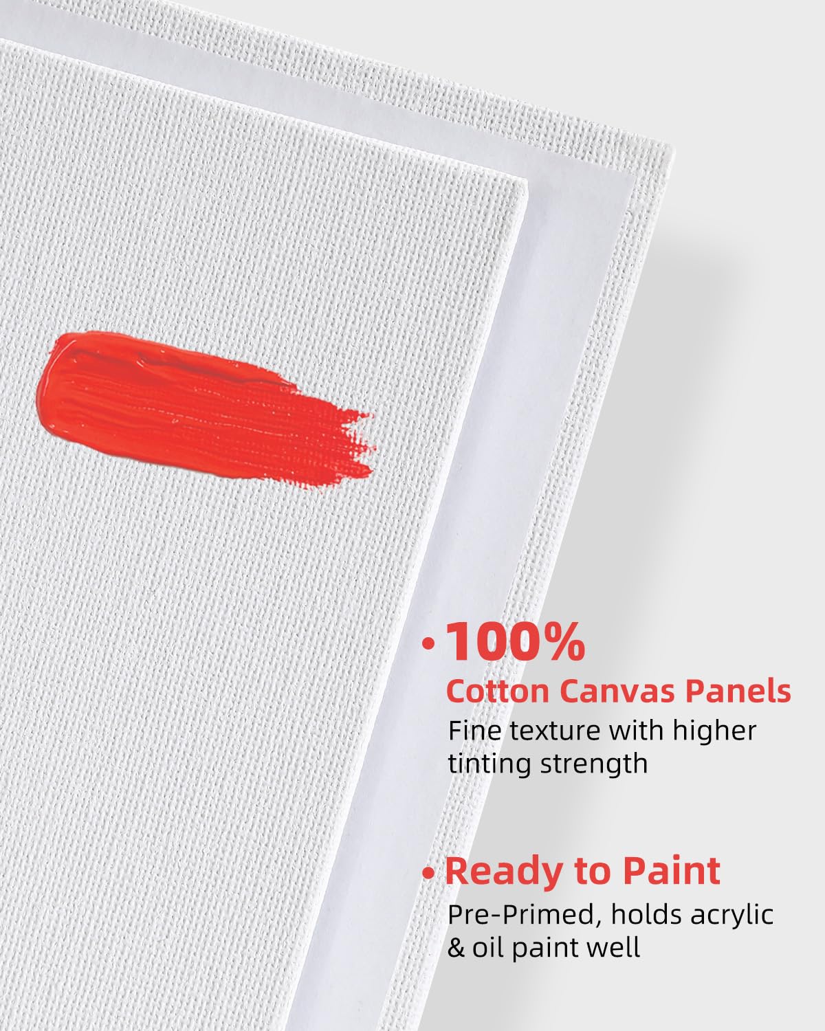 Simetufy 24 Pack 9 x 12 inch Flat Canvas Boards for Painting- 8oz Gesso Primed Acid-Free 100% Cotton Canvas Panels for Acrylics Oil Watercolor Tempera Paints