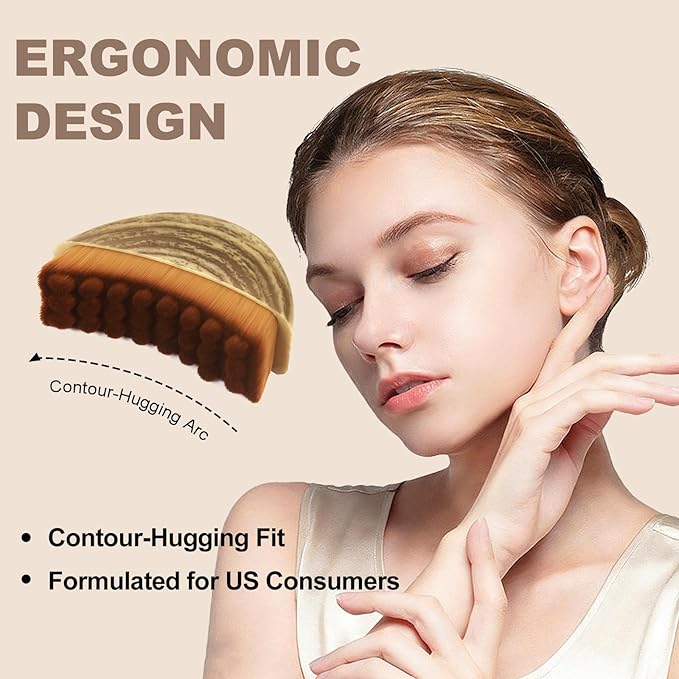 New Lymphatic Contour Face Brush, Lymphatic Drainage Massager for Face,Reduces Puffiness & Restores Definition,100% Gentle & Soft on Skin,Ergonomically Designed and Relieve Fatigue (2 Pcs)