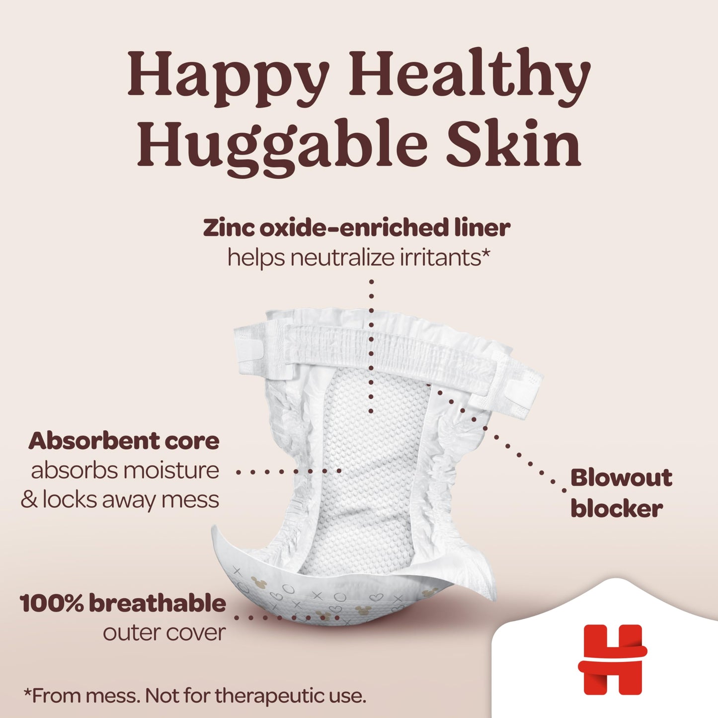 Huggies Size 4 Diapers, Skin Essentials Baby Diapers, Size 4 (22-37 lbs), 150 Count (6 Packs of 25), Packaging May Vary
