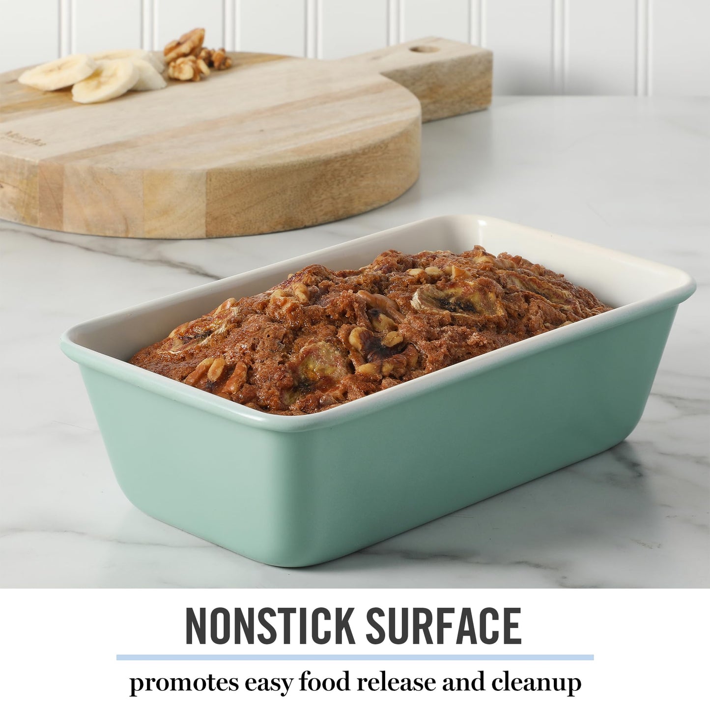 Martha Stewart Gallen 9 Inch Nonstick Carbon Steel Loaf Pan - Teal