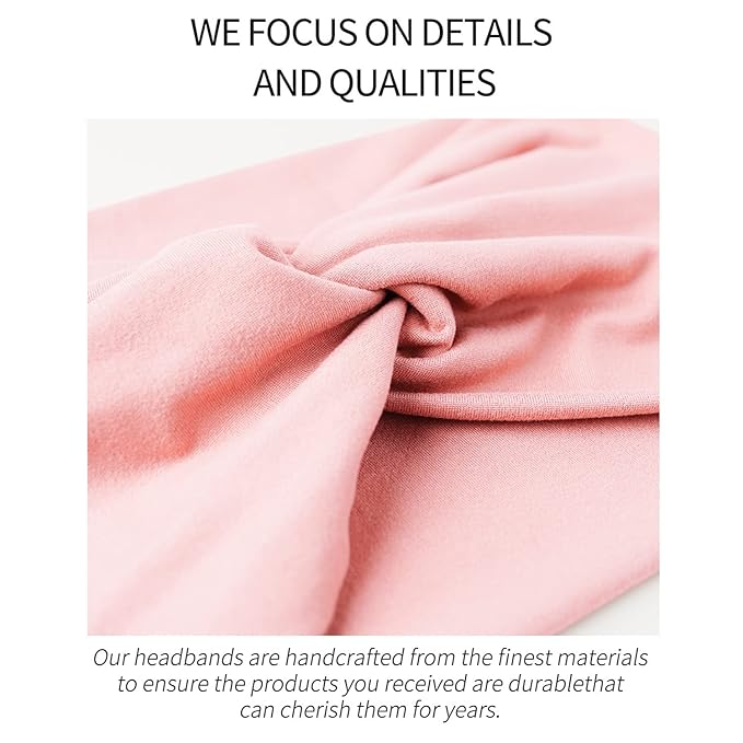 Jesries 10 PCS Women Headbands African Wide Hair Wrap Extra Turban Head Bands for Lady Large Sport Workout Stretch Non-slip Big Hair Bands