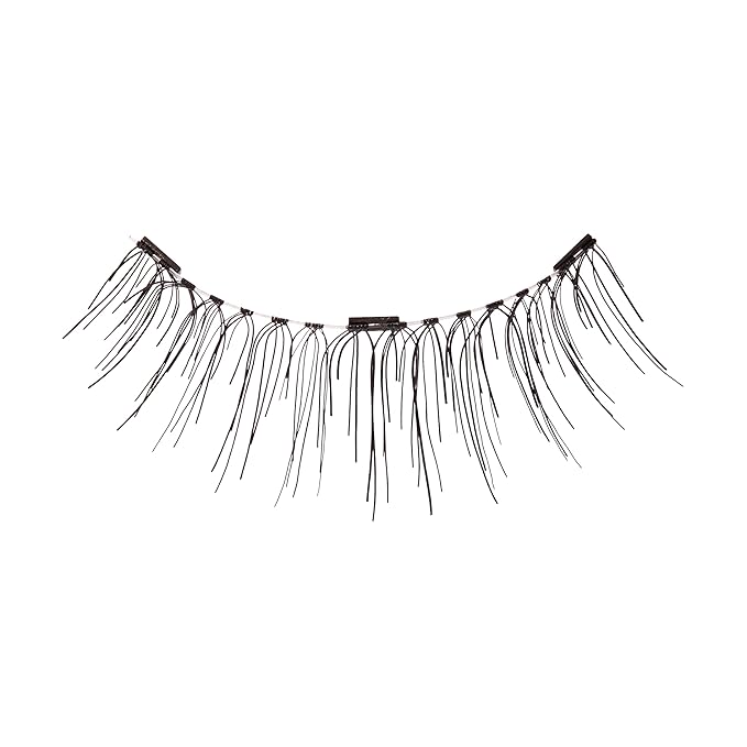 KISS Magnetic Lash 01, Synthetic False Eyelashes with Magnets Under and Over Your Upper Lashes, No Glue Needed, Lightweight, Reusable, Contact Lens Friendly, Cruelty Free, with Lash Applicator, 1 Pair