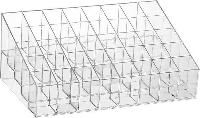 40 Grids Lipsticks Holder - Clear Acrylic Lipgloss Lipstick Organizer and Storage Display Case for Lip Gloss, Lipstick Tubes