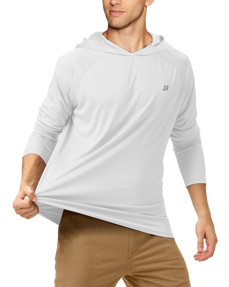 Roadbox UPF 50+ Fishing Shirts for Men Long Sleeve Sun Protection Lightweight Outdoor UV Hiking Shirts