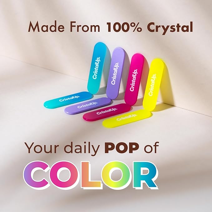 Crystal Nail File 2 in, Mini Glass File Ideal for Wallet, Durable, Gentle on Nails, Perfect for Travel, Home, Office and On the Go, Compact for Quick Touch Ups