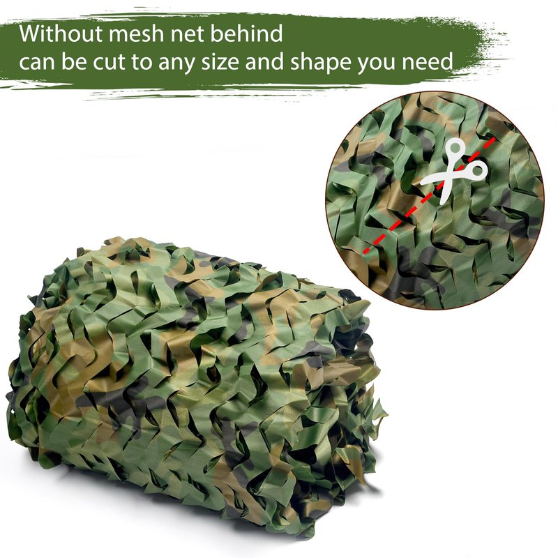 Yeacool Party Decor Camouflage Netting Dinosaur Birthday Theme Camo Tarp Sheerness Camo Netting for Hunting Blind Deer Stand Canopy Cover (Woodland Camo, 19.7ftx19.7ft, 6m*6m)