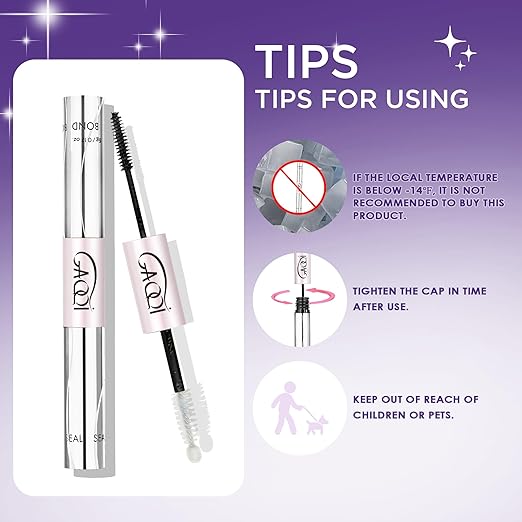 GAQQI Bond and Seal Lash Glue, Lash Cluster Glue Waterproof Eyelash Adhesive for Eyelash Clusters, Long-Lasting 72H+, Latex Free (Pack of 2)