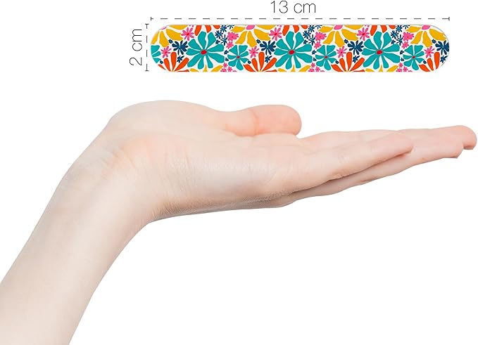Nail Files - Professional Medium Emery Boards 6 Dual-Sided Medium, Fine Grit for Natural/Acrylics - Nail Shapers to Smooth/Refine Nails (Pack of 2)