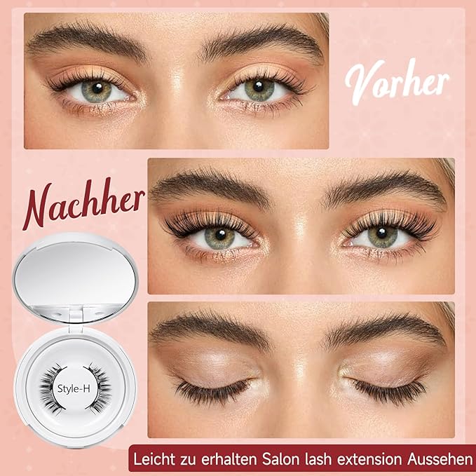 Higu clace Magnetic Eyelashes with Applicator Soft Magnetic Lashes Natural Look Wispy Magnet Lashes Easy to Wear and Remove Ã¯Â¼ÂDJCX-H08Ã¯Â¼Â