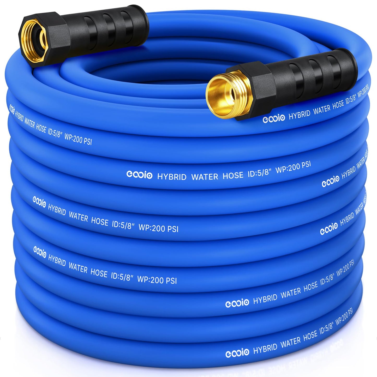Heavy Duty Garden Hose 100 ft, Non-Expanding Flexible Water Hose, Kink Resistant Lightweight Hybrid Hose, Leakproof Hose Male to Female Fittings