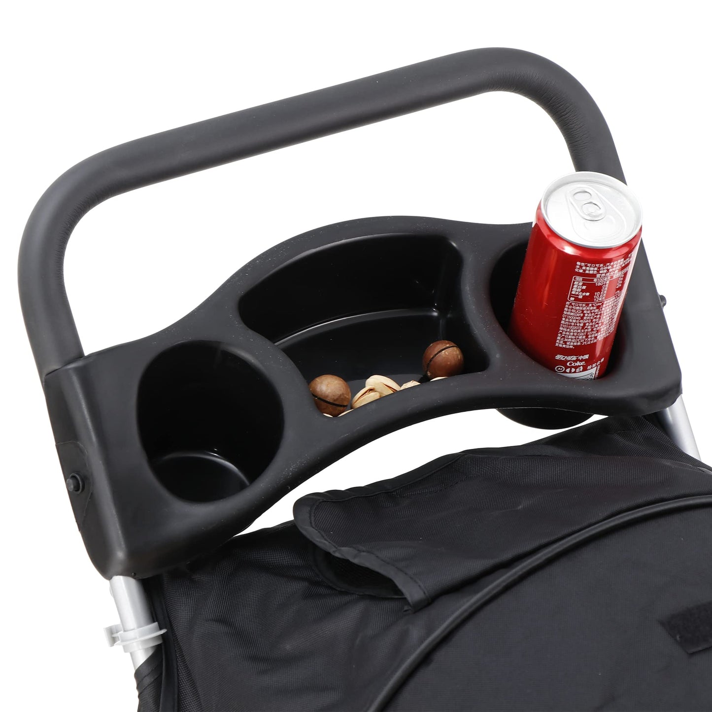 LEMY 4 Wheels Pet Dog Cat Stroller for Small Medium Dogs Cats,Black Foldable Jogger Travel Puppy with Detachable Carrier