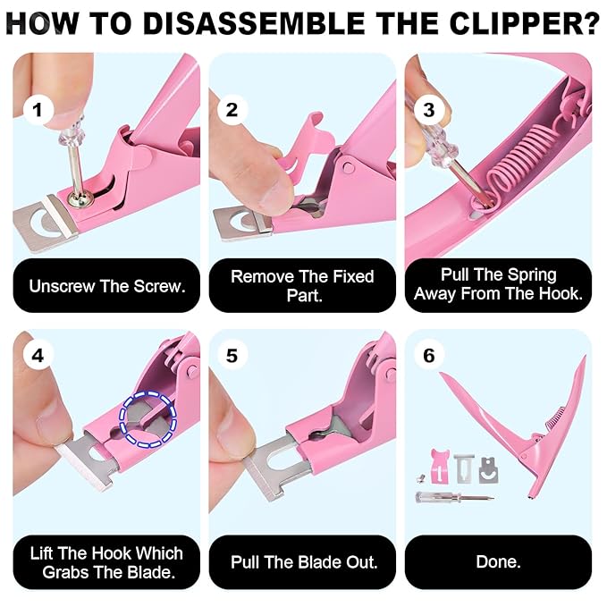 Light Pink Premium Nail Clippers with Magnets Sizers for Acrylic Nails, Artificial Fake Nail False Nail Tip Cutter Trimmer Manicure Pedicure Sharp Blade Clip Tool For Salon Home Art Beauty