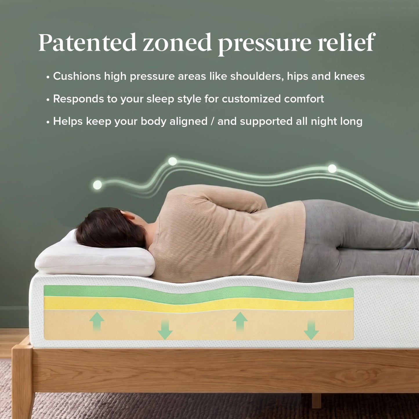Zinus Green Tea Memory Foam Mattress 8 Inch, Pressure-Relieving Comfort & Full-Body Support, Naturally Fresh, Medium Firm Feel, CertiPUR-US & Oeko-TEX Certified Safe Materials, Twin