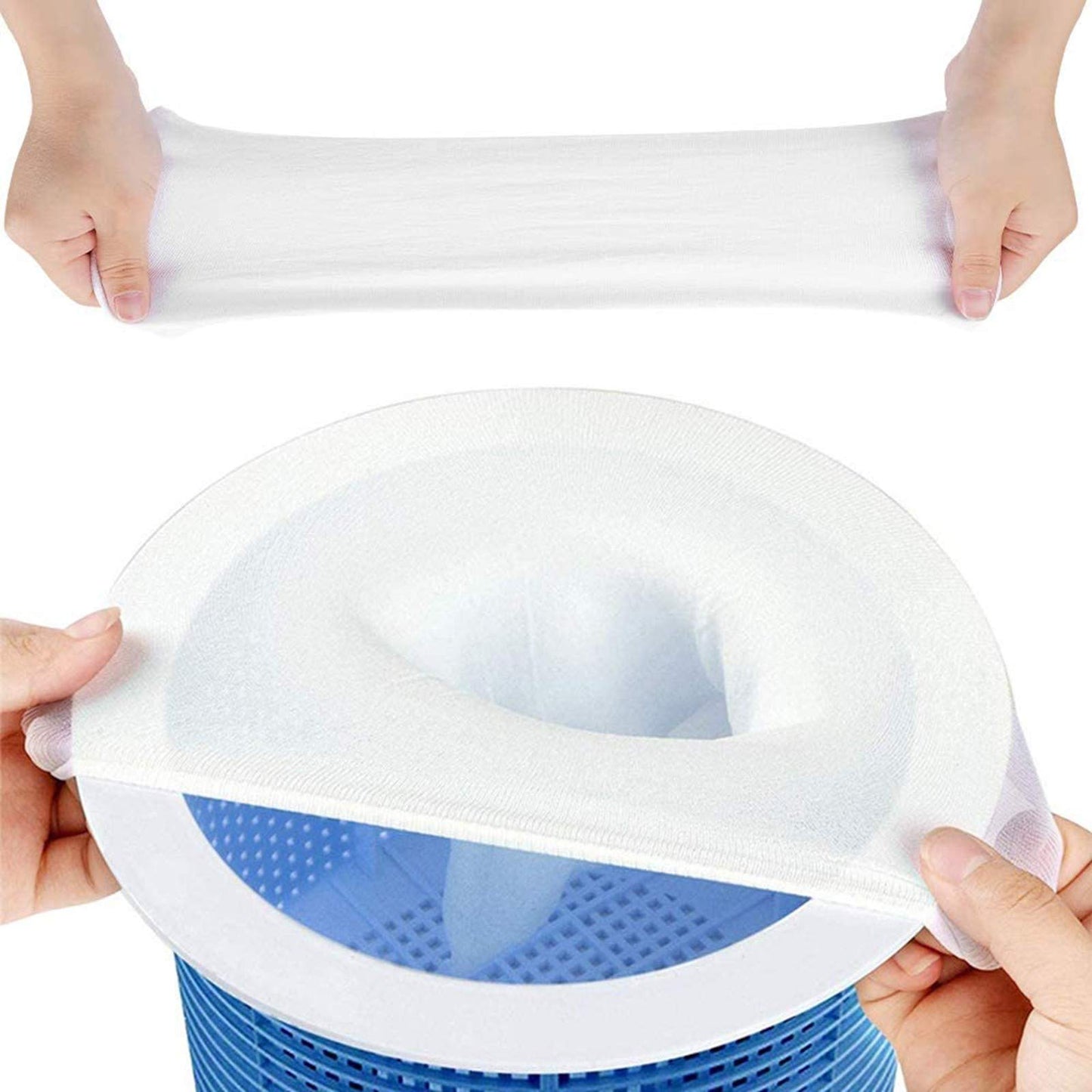 IIIHAT Pool Skimmer Socks Reusable Effective Pool Filter Basket Socks to Save Pumps, Filters, Baskets and Skimmers- The Ideal Sock/Net/Saver to Protect Your Inground or Above Ground Pool (50pcs)