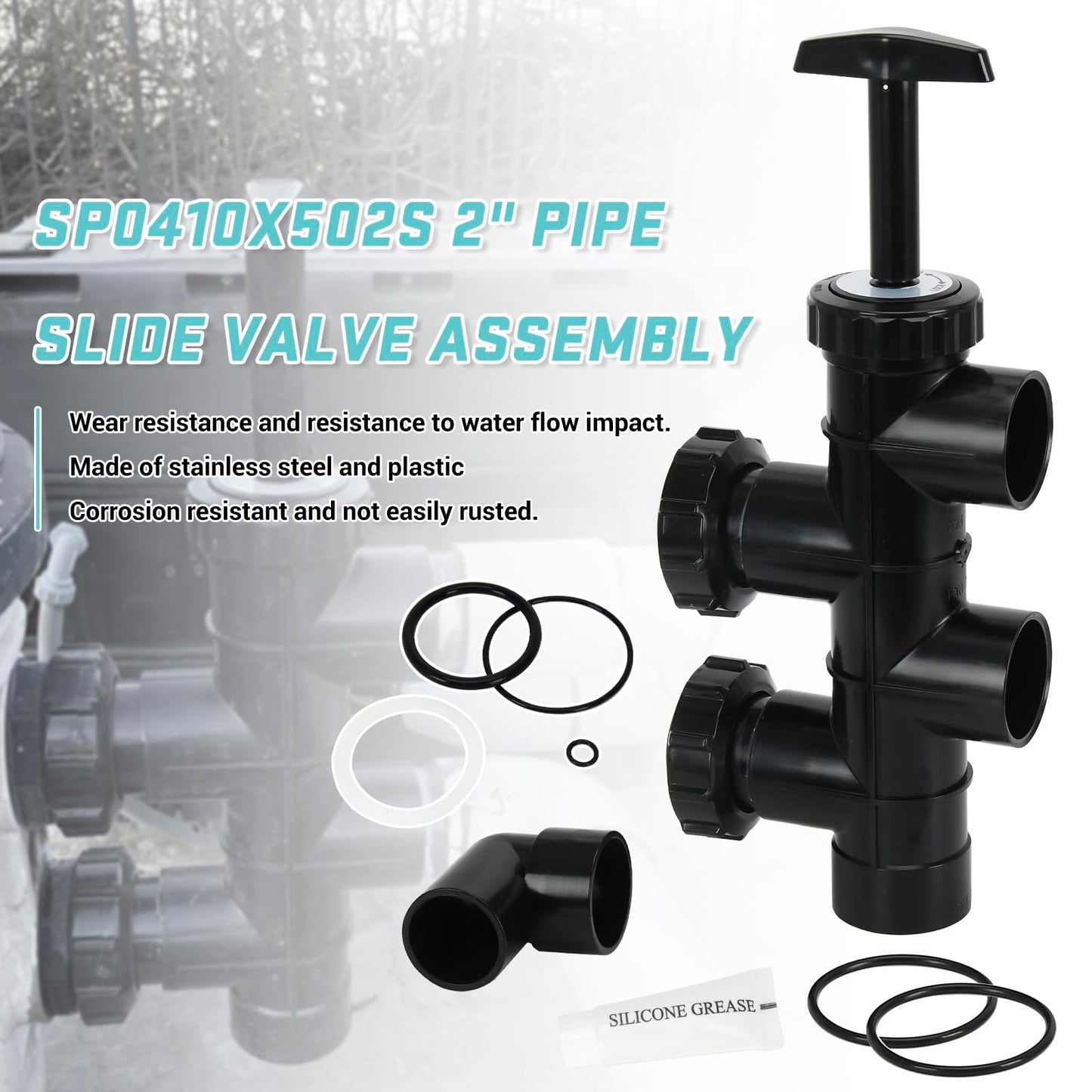 SP0410X502S 2-Inch Slide Valve Backwash Assembly Compatible with Hayward Pro-Grid and Micro-Clear D.E. Filters