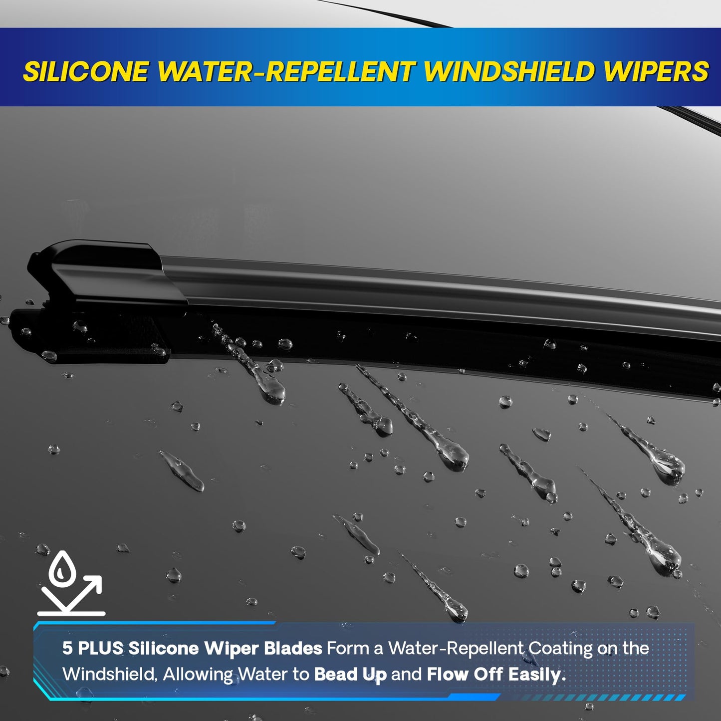 5 PLUS® Silicone Windshield Wipers Replacement for NISSAN Rogue 2014-2023 Pathfinder 2013-2020 Wiper Blades(3 PCS),Automotive Replacement Windshield Wiper Blades-26"/17"/12"