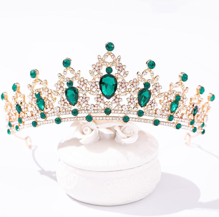 FORSEVEN Crystal Tiaras for Women, Wedding Tiaras and Crowns for Women Tiaras for Birthday Party Princess Crown Hair Accessories Bride Rhinestone Christmas Decorations Headband