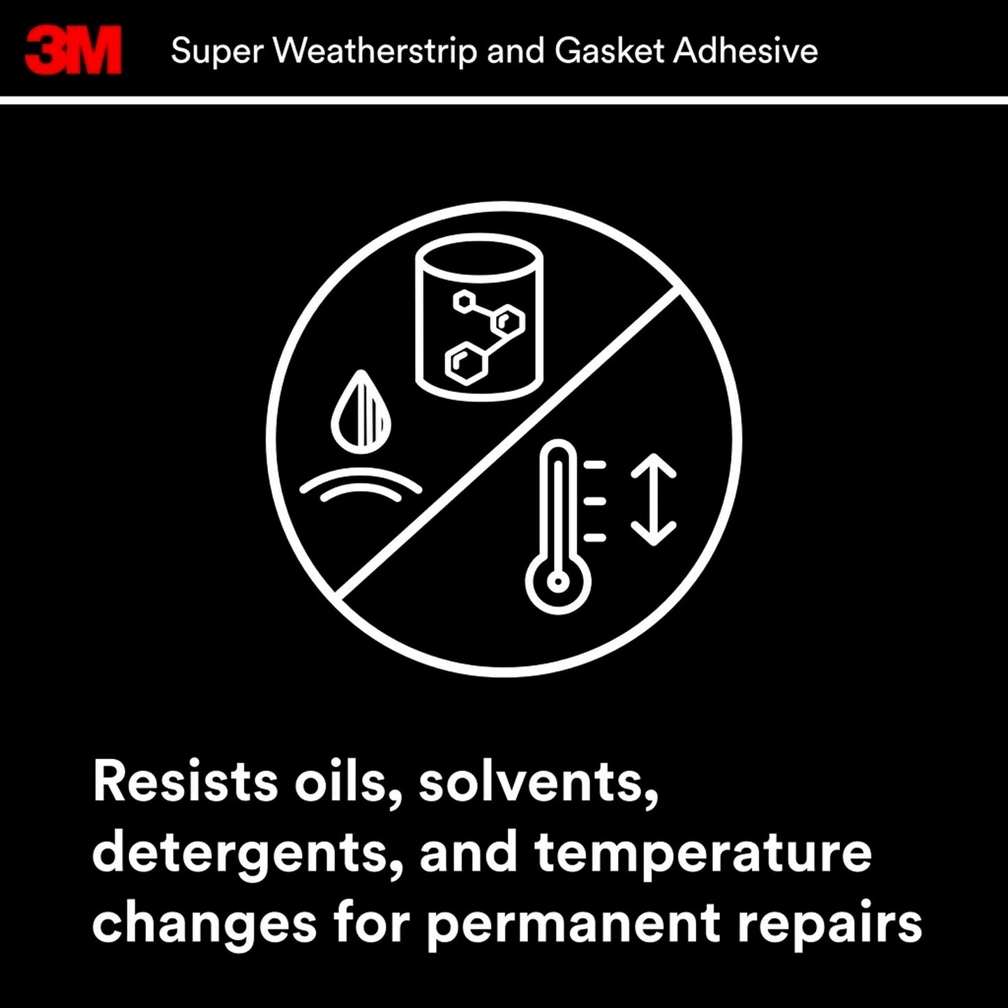 3M Super Weatherstrip and Gasket Adhesive, 08001, Yellow, 5 fl oz Tube, 1 Per Pack