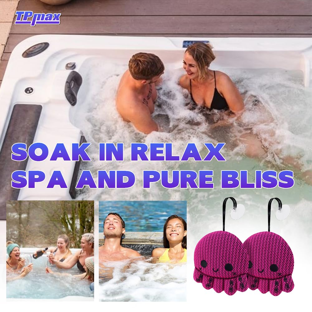 TPmax Reusable Hot Tub Scum Absorber and Oil Absorbing Sponge Twin Pack, Must Have hot tub Accessories for Spa and Pool Cleaner - Hot Tub Sponge - Pool Scum Absorber