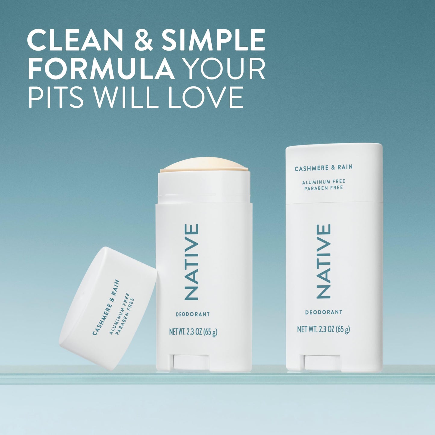 Native Cashmere & Rain Twin Deodorant Bundle Pack 2 x 2.3 oz
