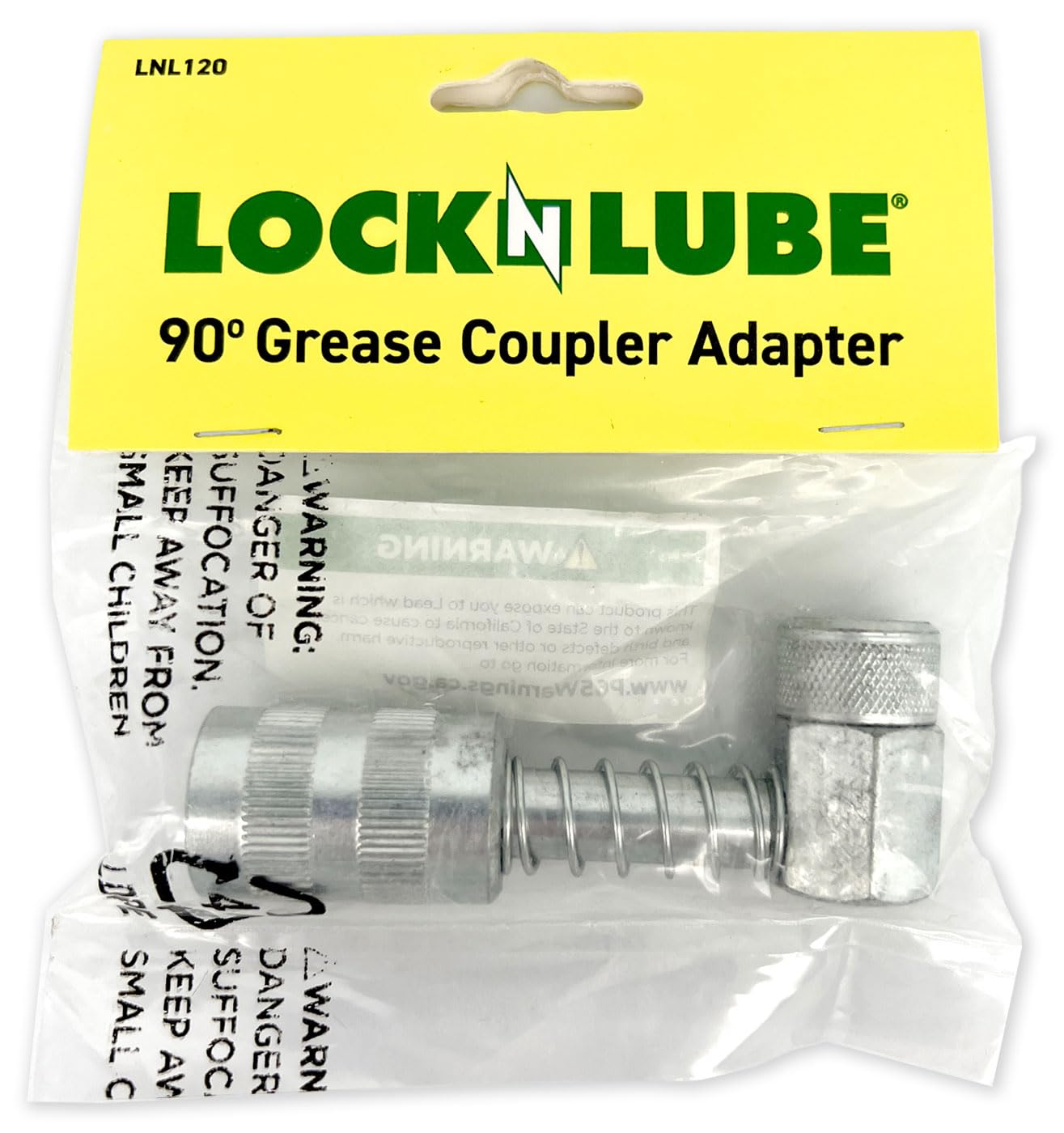 LockNLube 90 Degree Grease Coupler Adapter