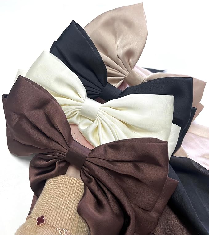 Hair Bows for Women Hair Ribbon Bow Hair Clips with Long Tails Vintage Hair Accessories for Women