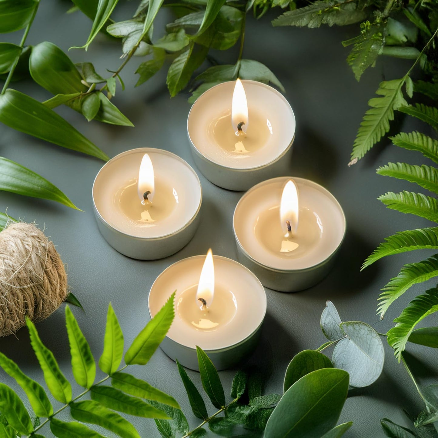 Tea Candles 100 Pack - 8 Hour Burn Time,Unscented Tea Lights Candles for Shabbat, Weddings, Christmas Lights, Home Decor