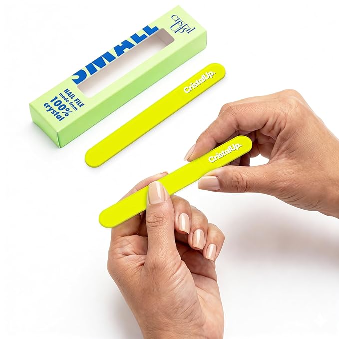 Crystal Nail File 3 in, Glass File Ideal for Purse, Durable, Safe and Gentle on Nails, Perfect for Travel Home, Office and On the Go, Portable Design