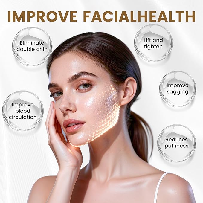 Lymphatic Drainage Massager Face Brush, Lymphatic Contour Face Brush to Sculpt Jawline & Reduce Puffiness Double Chin Reducer, Improves Skin Glow & Absorption, Ergonomic Precise Fit, 2 Pack