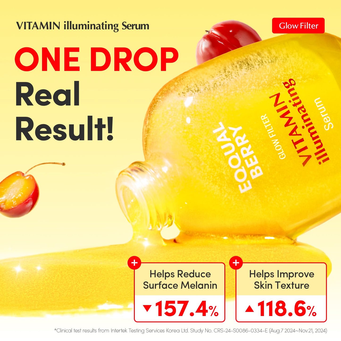 EQQUALBERRY Vitamin Illuminating Serum | Niacinamide 4% + Brightening Vitamin C Face Serum with Hyaluronic Acid & Vitamin E | Dark Spot, Uneven Tone Care | Korean Skincare, 1.01 fl.oz