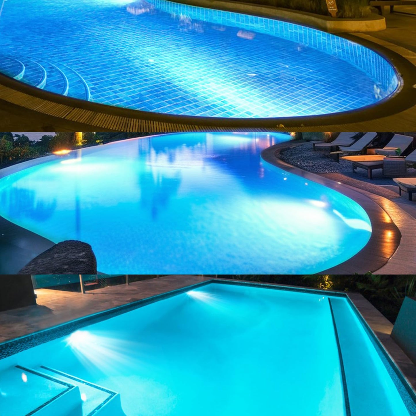 HYMIOR LED Pool Light for Inground Pool 120V 65W PRO, White Light 6500K with 6500lm High Brightness, Replace 300-800W Halogen Light
