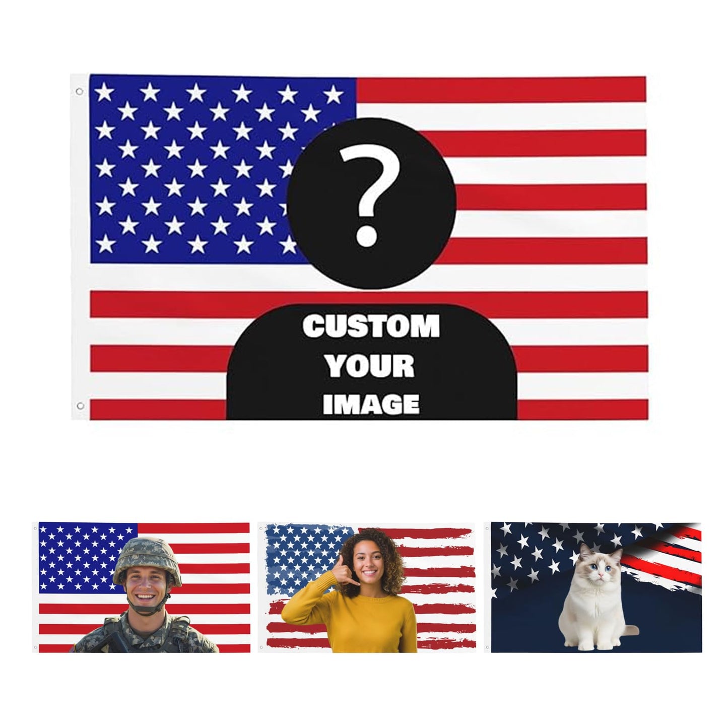 Nxwdwqa Custom America Flag 3X5 Ft Personalized Flags Design Your Image Funny Tapestry Poster For Decorate Clubs Concerts Bars University Dormitories Living Rooms Bedrooms