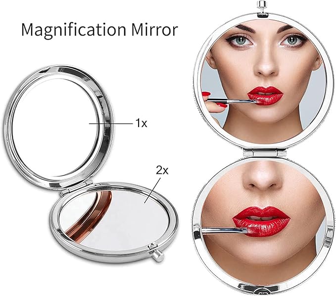 Soulpetals Daughter Gifts Compact Mirror for Daughter from Dad Mom, Daughter Birthday Gifts for Daughter Engraved Makeup Mirror for Daughter