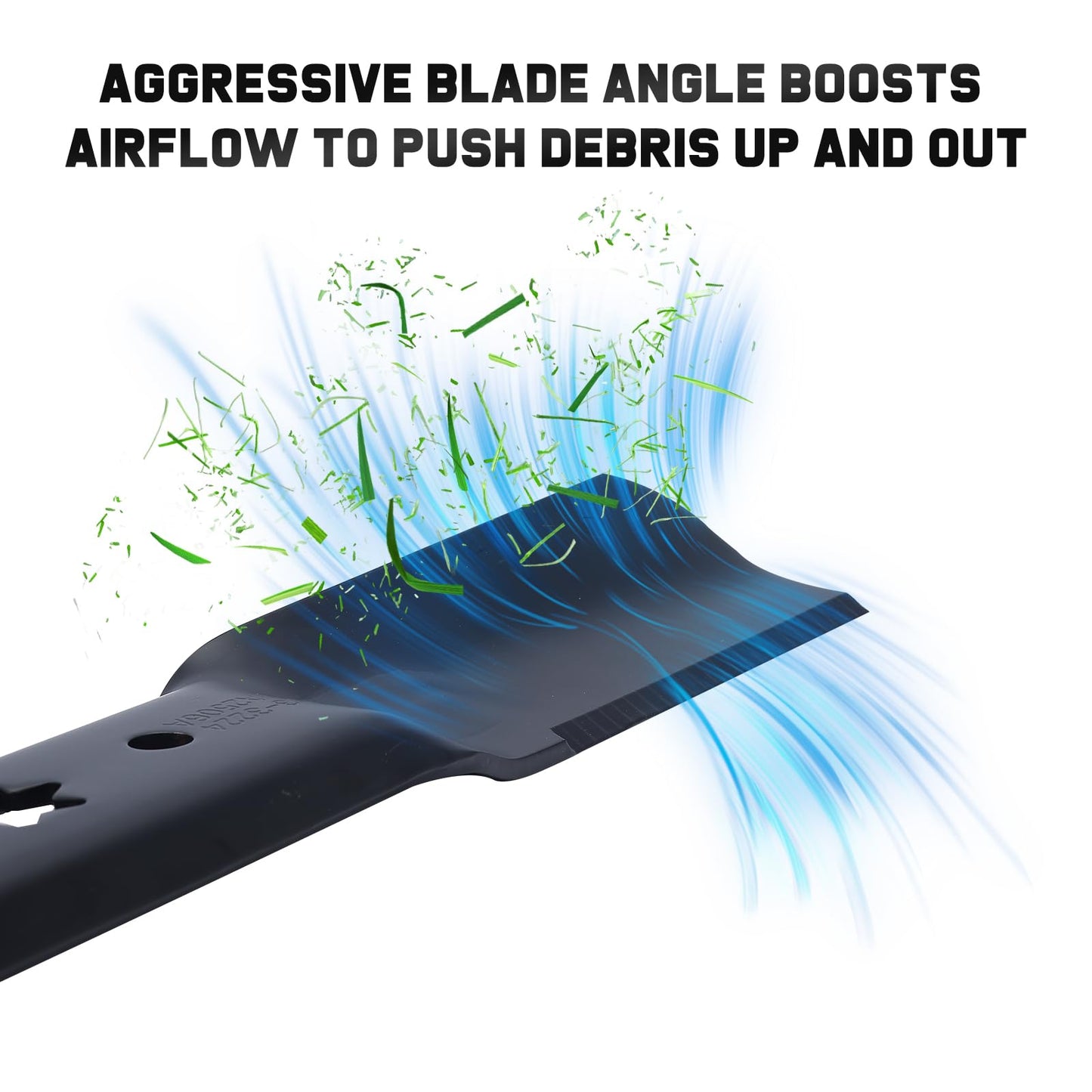 942-05056A ZT1-54 Mower Blades with 6 Star Hole for Cub Cadet Ultima ZT2-54 XT1-54 XT2-54 Zero Turn Troy Bilt Mustang 54 inch Cut Deck Lawn Tractor Repalce 942-05056-X (High Lift)