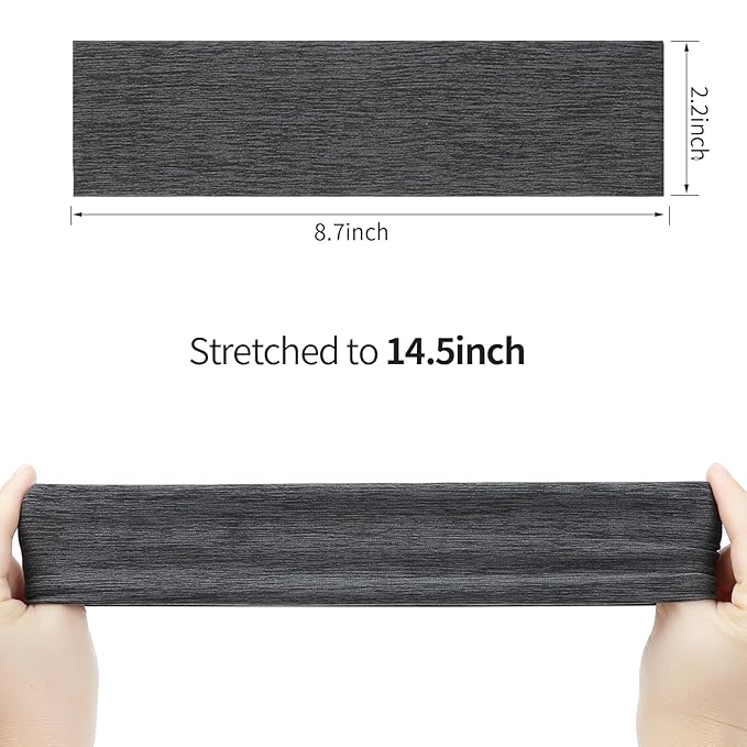Fishinsea 8 Pack Sport Headbands for Women, Elastic Soft Fabric Non-Slip Hair Bands Hair Warp for Daily Workout Yoga Running Sports