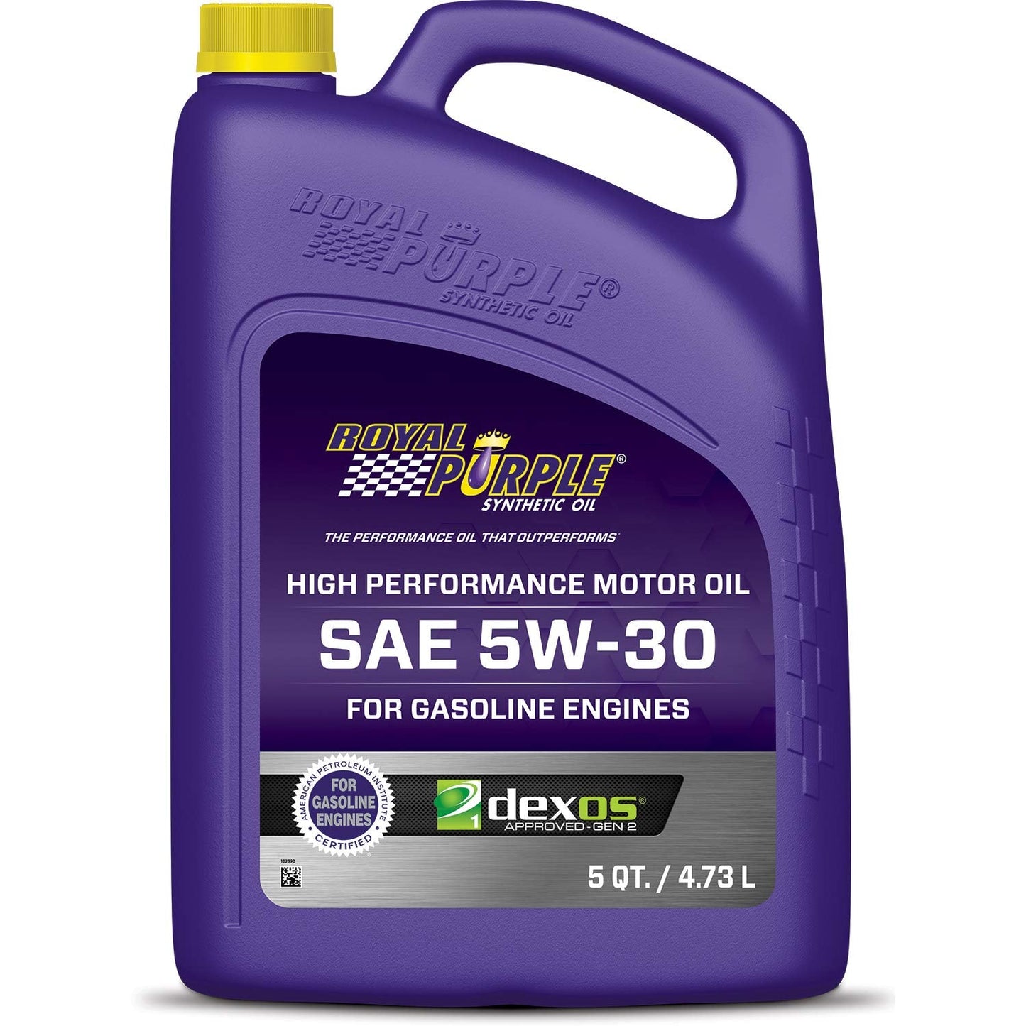 Royal Purple 51530 API-Licensed SAE 5W-30 High Performance Synthetic Motor Oil - 5 qt., Model:ROY51530