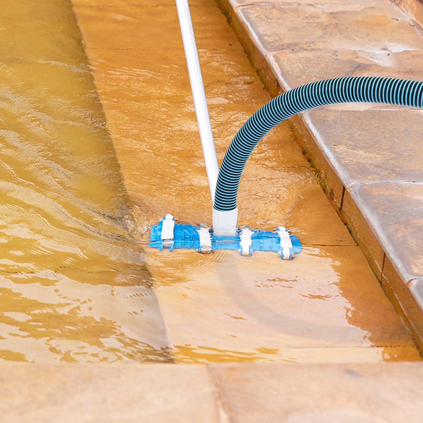VINGLI 1-1/2-Inch by 50-Feet Blue Swimming Pool Vacuum Hose for Inground and Above-Ground Pools