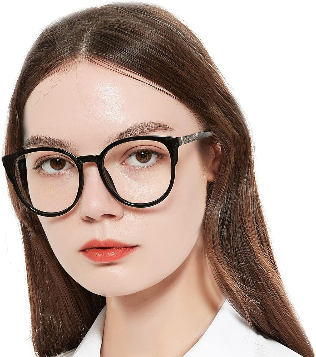 MARE AZZURO Large Bling Reading Glasses Women Trendy Round Readers 0 1.0 1.25 1.5 1.75 2.0 2.25 2.5 2.75 3.0 3.5 4.0 5.0 6.0 (Black, 125)