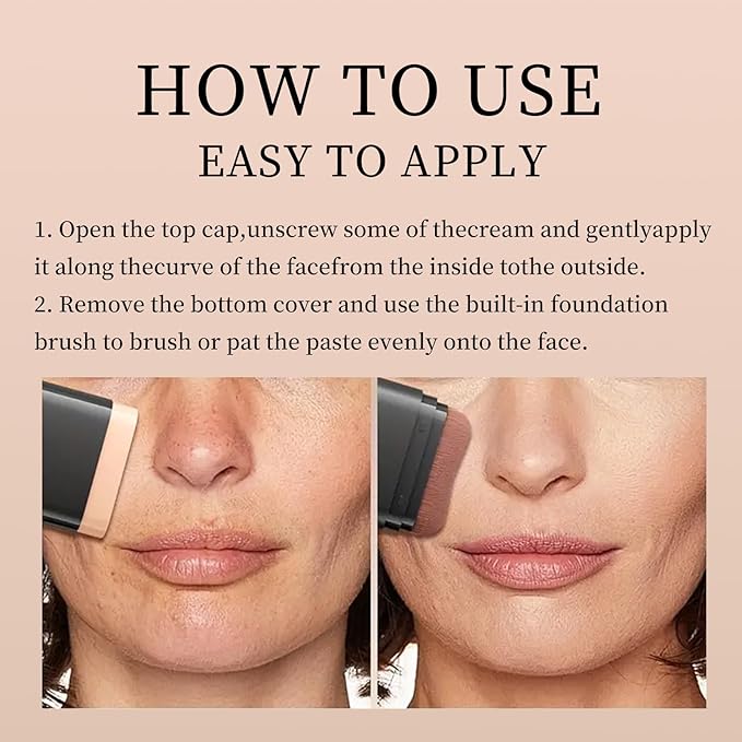 O'CHEAL Face Foundation Contour Stick Long-wear Lightweight Brighten Stick Blemish Contouring Face Concealer Beauty Makeup 04#WHEAT