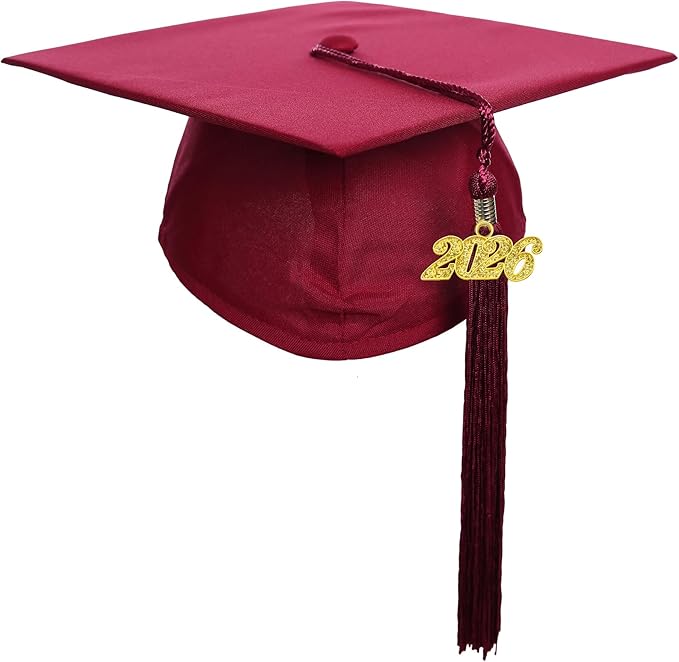 Newrara Graduation Unisex Matte Adult Graduation Cap with Tassel