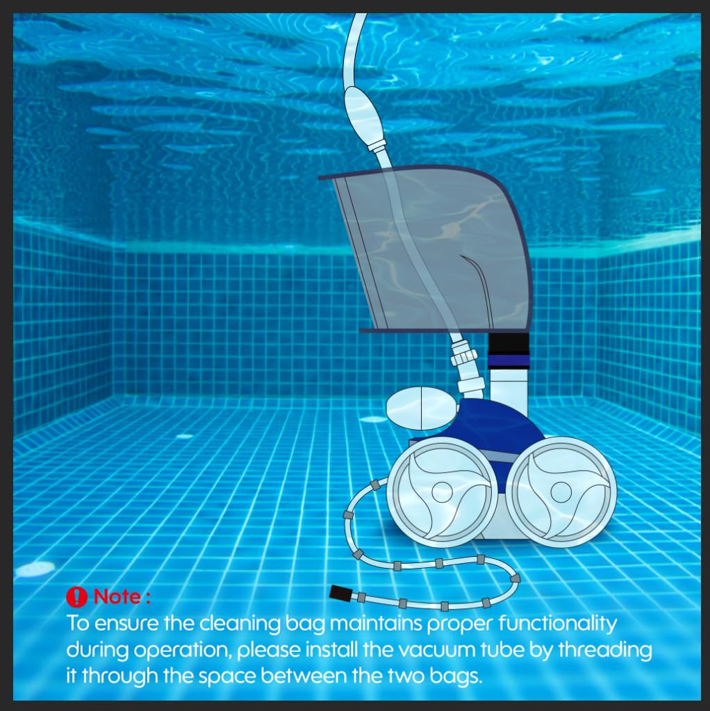 MUSCCCM 3900 Sport Double Chamber Design 39-310 Pool Cleaner Bags，Double Chamber and Pull-Tape Design Fit 3900 Sport,P39 and 480 280 Pool Cleaners(2 Pack)