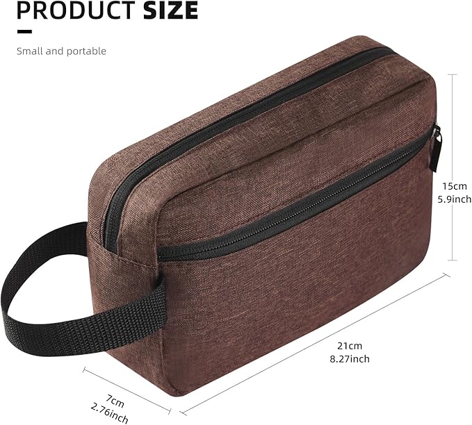 Travel Toiletry bag Toiletry bag for women men Hanging Cosmetic bag Travel accessories for Women Men (Brown)