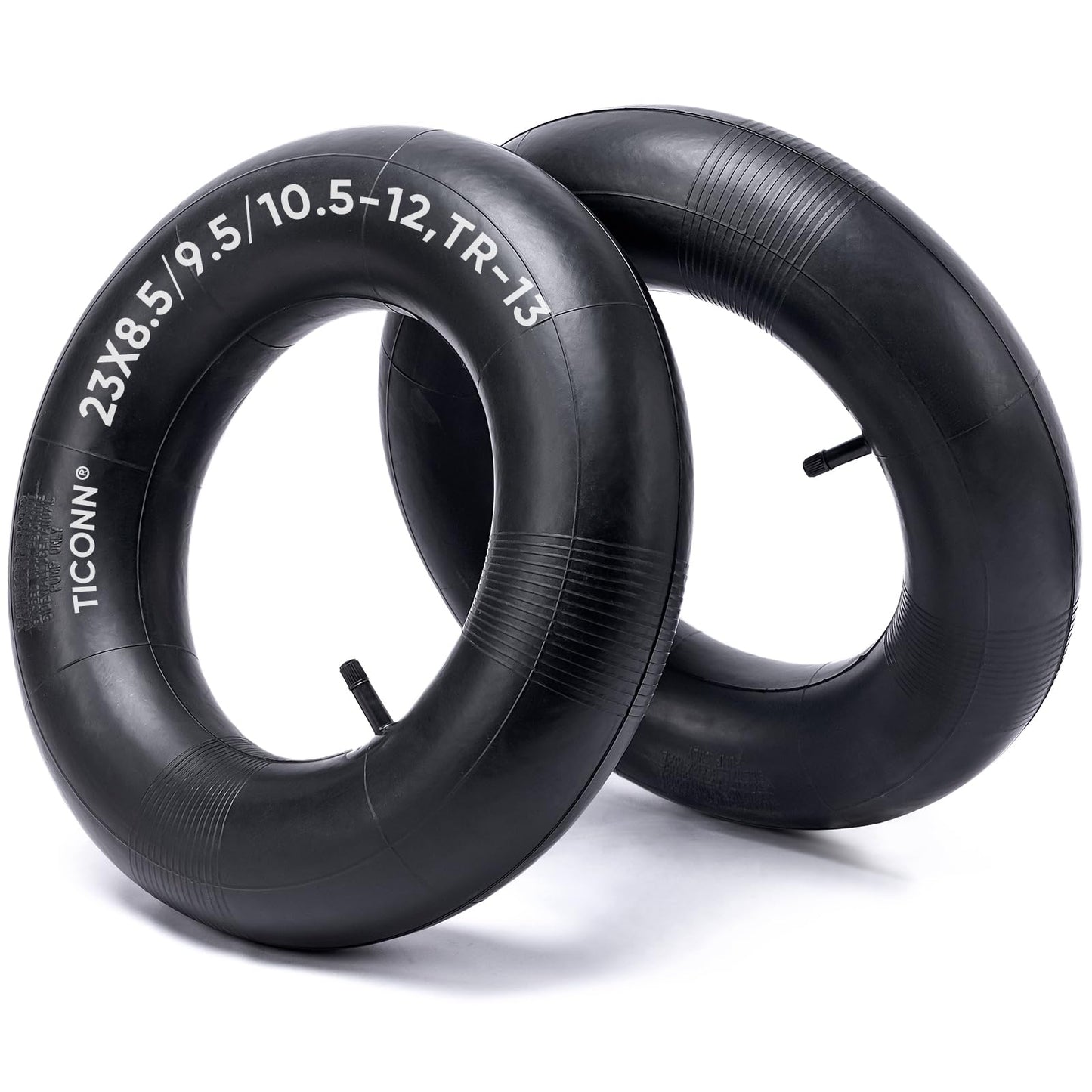 TICONN 23x8.5/9.5/10.5-12 Tire Inner Tube, 2 Pack Inner Tire Tube for Wheelbarrow Tires, Replacement Tube with TR-13 Straight Valve Stem for Mowers, Hand Trucks