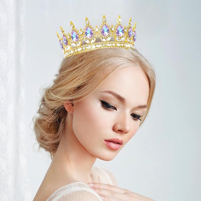 YOUlDIANZI Queen Crown Rhinestone Wedding Crowns and Tiaras for Women Costume Party Hair Accessories Princess Birthday Crown Crystal Bridal Crowns