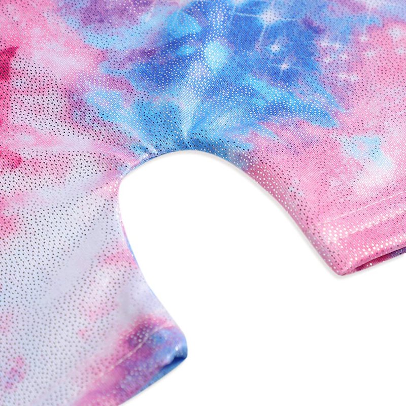 Belovance Leotards for Girls Gymnastics Unicorn Athletic Dance Wear Shiny Rainbow Blue Hotpink (Butterfly Hotpink, 7-8 Years)