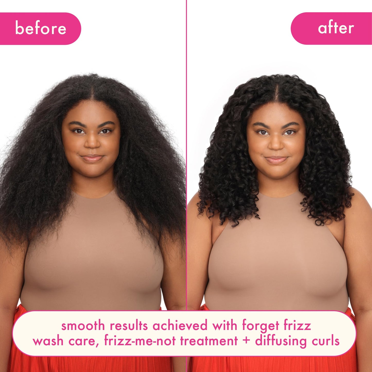 amika frizz-me-not hydrating anti-frizz treatment, 200ml | lightweight hydrating spray for medium to thick coarse hair types 2a-4c, humidity + heat protection, smooth frizz for up to 72 hours