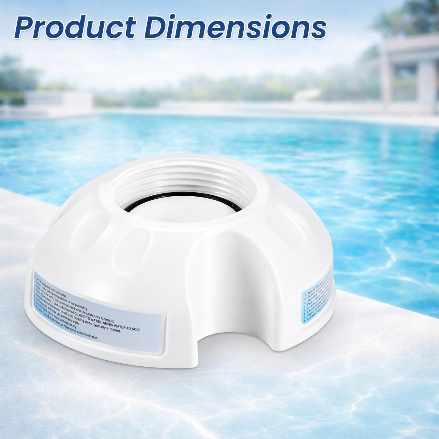 Salt Cell Cleaner - Fits for Hayward Salt Cell Cleaning Stand, Built-in O-Ring, Leak-Proof Design