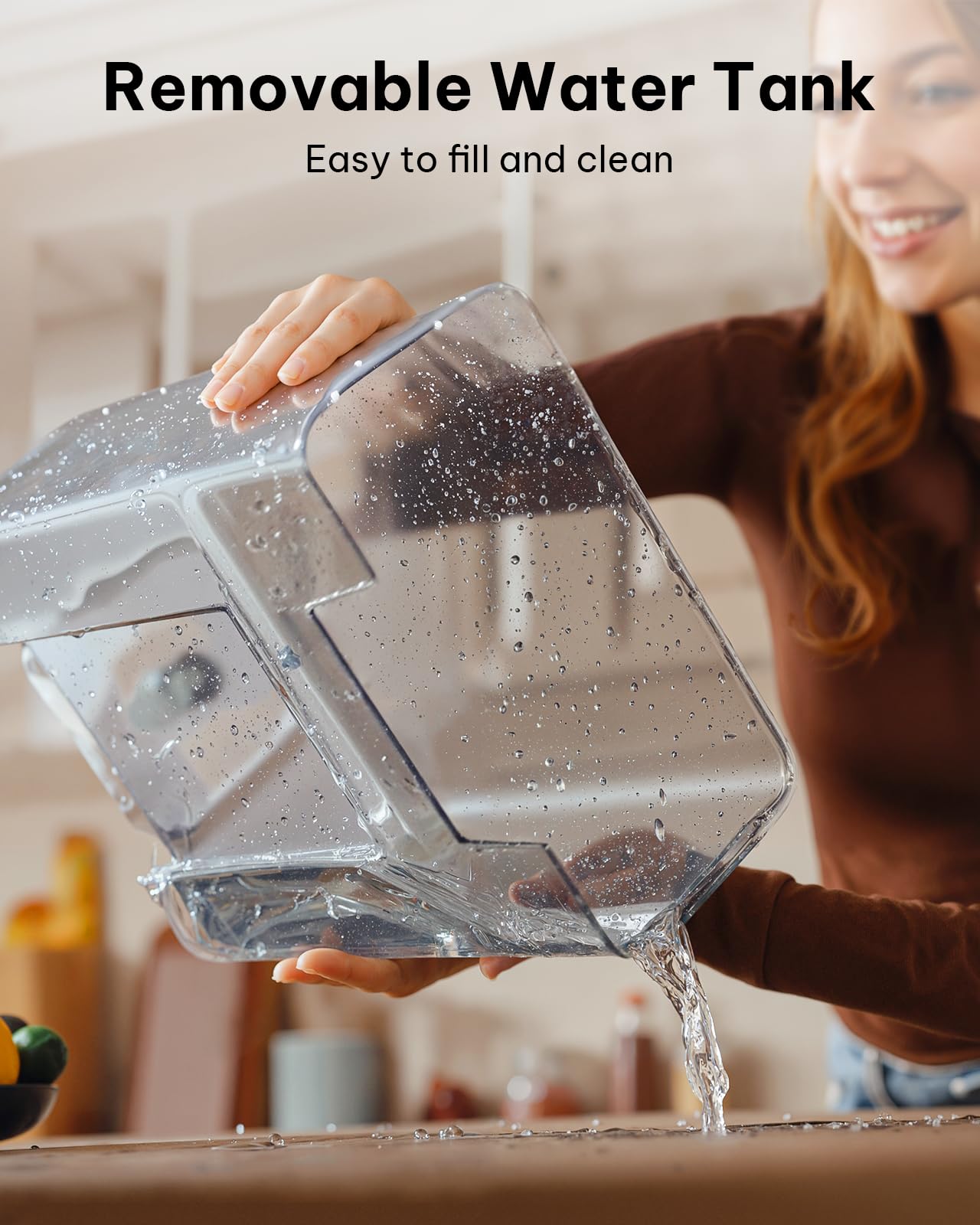 Ciays Nugget Ice Maker Countertop with 3L Detachable Water Tank and Timer Function, Pebble Ice Maker 35 lbs/24H Soft Chewable Ice, Self Cleaning Ice Machine for Kitchen, Party and Office