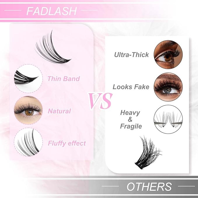 Lash Clusters 12-18mm Mix Individual Lashes Cluster Black Volume Eyelash Clusters Long Individual Lash Extensions C Curl Cluster Lashes DIY Eyelash Extension (30D-0.07C, 12-18mm)