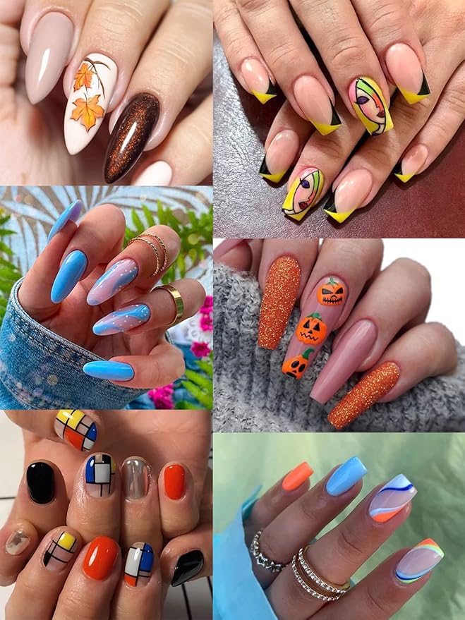 12 Color 3D Nail Art Pens Set, Kalolary Nail Point Graffiti Dotting Pen Drawing Painting Liner Brush for DIY Nail Art Beauty Adorn Manicure Tools